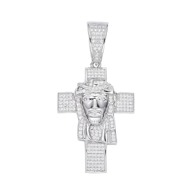 Juwelier Zwartevalk zilveren (gerhodineerd) kruis met Jezus hanger - 24.365