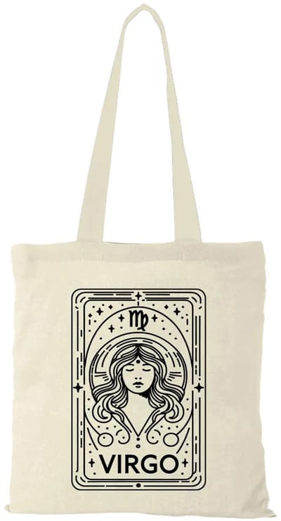 Canvas tas - Sterrenbeeld Maagd (Virgo) - katoenen tas - schoudertas dames - tassen dames - schoudertassen