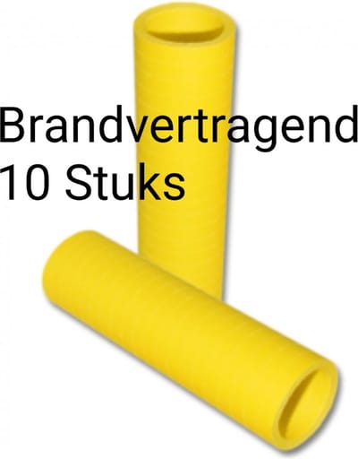 Serpentine BRANDVERTRAGEND, Brandveilig, Geel, 10 rolletjes, Carnaval, Verjaardag, Horeca, Papier