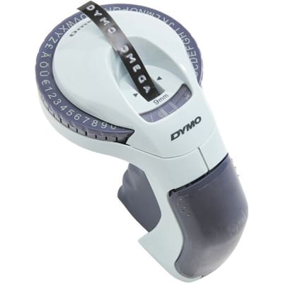 DYMO Omega labelmaker voor reliëfdruk | Kleine Lettertang met draaiklikwiel en ergonomisch ontwerp | Voor thuis, doe-het-zelven en knutselen (£/€, Ä, Ö & Ü)