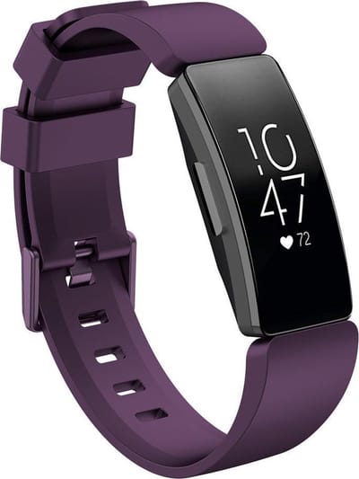 Bandje geschikt voor Fitbit Inspire HR - Maat L - Bandje - Horlogebandje - Siliconen - Paars