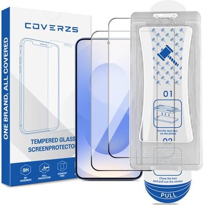 Coverzs Screenprotector - Geschikt voor Samsung Galaxy S26 Plus - Tempered Glass - Met Montage Frame (2-Pack)