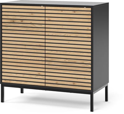 Vicco Eliza Ladekast – 80 x 81.2 cm met 2 deuren Eik goud/antraciet