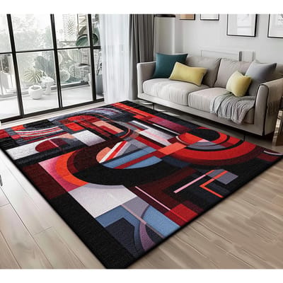 Noords Abstract Tapijt voor Grote Woonkamer Decoratie Huis Gemakkelijk Schoon te Maken Pluche Kleden Garderobe Slaapkamer Zachte Antislip Vloermat 120*160cm