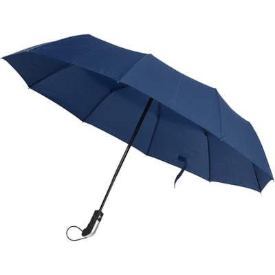 Automatische Paraplu Zwart Staal Tien Ribben Opvouwbaar Hoge Dichtheid Anti-Botsing Compacte Paraplu voor Zonwering en Regen Dark Blue donkerblauwe kleur