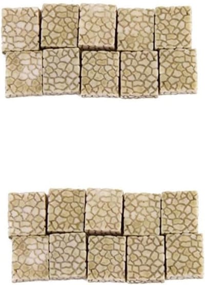 Miniatuur Steen Bestrating - Tuin Decoratie - Decoratief Tuinieren - Realistische Vorm - 10 Stuks - Grijs