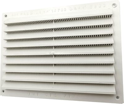 Rechthoekig Ventilatierooster Kunststof 150x200mm met Insectengaas