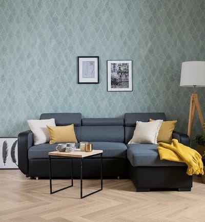 BEST Luxe Hoekbank met Slaapfunctie en Opbergruimte – L-Vorm Rechts – Corduroy Stof – Donkergrijs – Moderne Slaapbank voor Woonkamer House&Garden
