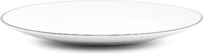 BonBistro Plat bord 24cm coupe black rim Basic White (Set van 6)