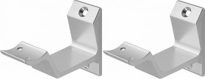 Hermeta leuninghouder 3542-01 - Aluminium - Opschroef - Hol zadel - Naturel - 2 stuks