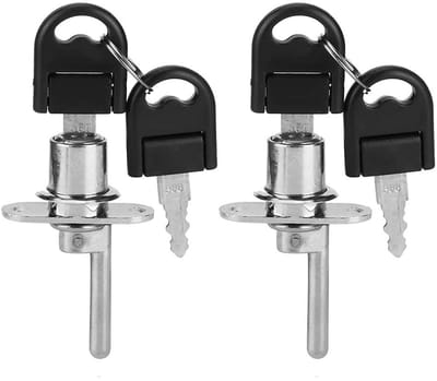 Dailygoods- Lade Slot - Zinklegering - 2 Stuks - Inclusief 4 Sleutels - Diameter 16/19 mm - Geschikt voor Meubels - Hoogwaardige Kwaliteit - Kastslot