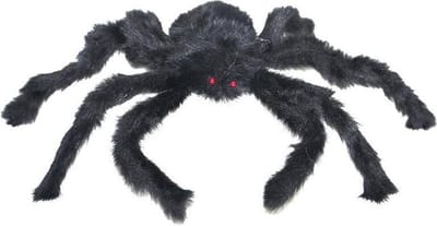 Funny Fashion Horror spin - zwart - 28 cm - Halloween thema - decoratie enge dieren - Spinnen versiering
