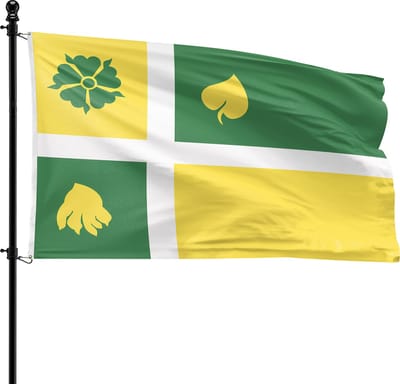 VlagDirect - Hof van Twente vlag - Gemeente Hof van Twente vlag - 90 x 150 cm.