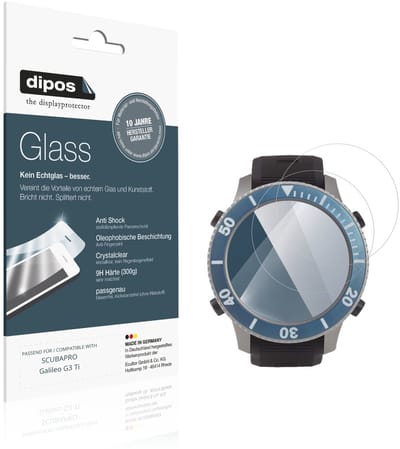 dipos – 2x Pantserfolie geschikt voor SCUBAPRO Galileo G3 Ti | 9H Screenprotector