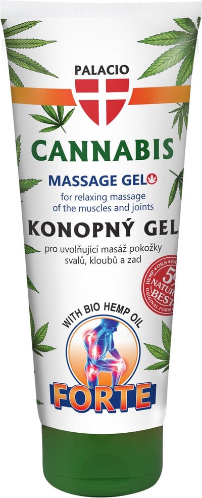 Palacio Cannabis Sportgel Forte 200 ml – BIO Massagegel met Hennepolie & Menthol – Verlicht spieren, gewrichten & vermoeidheid – Verkoelend en ontspannend