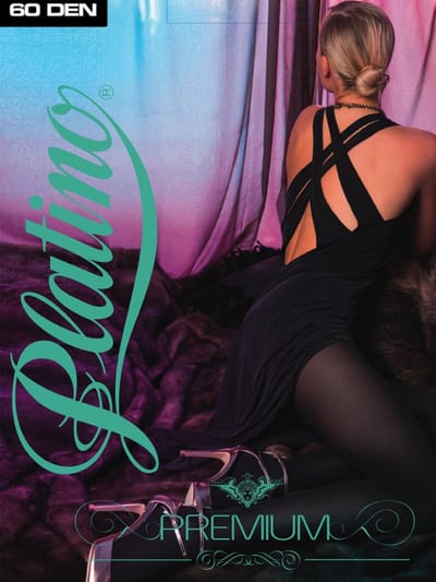 Platino semi opaque 60 den panty maat 36/38 zwart