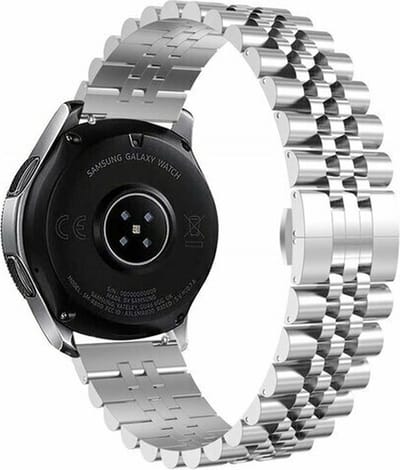 By Qubix - Geschikt voor Garmin bandje - Geschikt voor Garmin Vivomove 3 / HR / Luxe / Sport / Style / Trend - Stalen band - Zilver - Smartwatch bandje 20mm