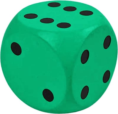Jumbo Speelgoed - Grote Dobbelstenen - Klaslokaal Educatie - Licht en Smaakneutraal - 18 cm - Meerkleurig