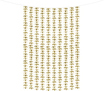 PartyDeco - Bloemen Backdrop Goud (1m x 2m)