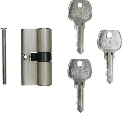 Cilinderslot Profielcilinder - Deurslot Sluitcilinder - Beveiliging Huis - Inclusief 3 Sleutels - 90mm - Zilver