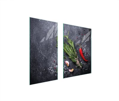 TMK ArtDeko - Beschermplaat Glas - 75x52 cm - Snijplank - Voor Keukenkookplaten