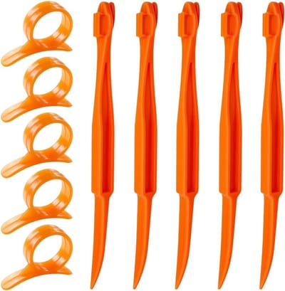 Set van 10 Plastic Citrus Peelers voor Sinaasappels en Citroenen - Fruit Schilmesjes voor Gemakkelijk Schillen