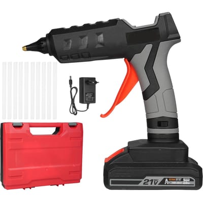 21 V 60 W Elektrische Hot Melt Lijm Machine Draagbare Draadloze Lithium Lijm Extrusie Tool Applicator EU Plug & 1 Battery veelkleurig