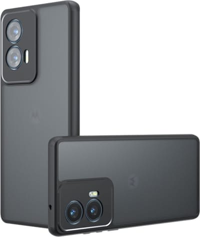 Coverup Hoesje - Geschikt voor Motorola Edge 50 Fusion Hoesje - Coverup Mat Transparante Back Cover met Camera Cover - Zwart