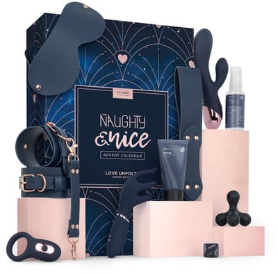 EasyToys x Loveboxxx 2025 Adventkalender - Naughty & Nice Advent Calendar - - Adventkalender volwassenen - Cadeau - Cadeau Man - Cadeau Vrouw - Giftset - Beauty - Adventskalenders - Kerst - Kerstcadeau - Adventskalender 2025 - Inhoud t.w.v. €500,-