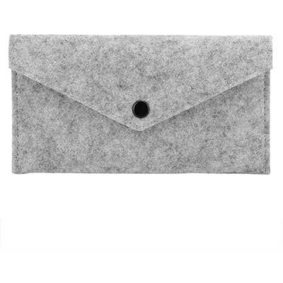 Draagbare Multifunctionele Vilt Opbergtas Houder Hoes voor Telefoon Brillen Pennen gray