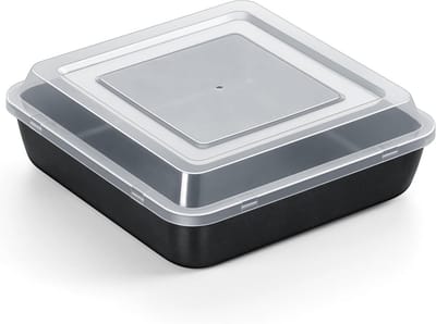Vierkante Bakvorm met Deksel 20x20 cm Roestvrij Staal Anti-Aanbak