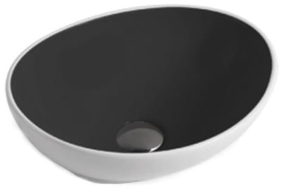 Mexen Elza opbouw wasbak 40 x 33 cm, wit/zwart - 21014077