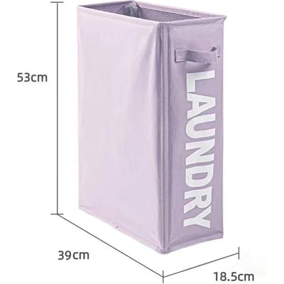 Opvouwbare Slanke Wasmand met Wielen Wasmand met Handvat Vuile Kleding Organizer Yoga Mat Apparatuur Opbergmand