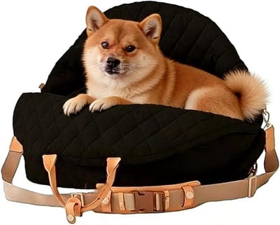 Honden Autostoel - Reismand Verhoger - Veilig Reizen - Verstelbare Veiligheid - 45x43x34 cm - Zwart