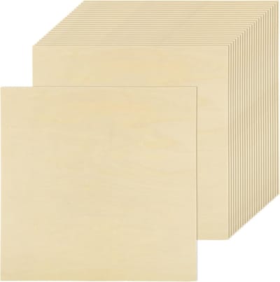 Allecto - Multiplexplaat - Houten platen voor knutselen - Onbehandeld hout - 300 x 300 mm - Modelbouw - Geschikt voor lasergravure