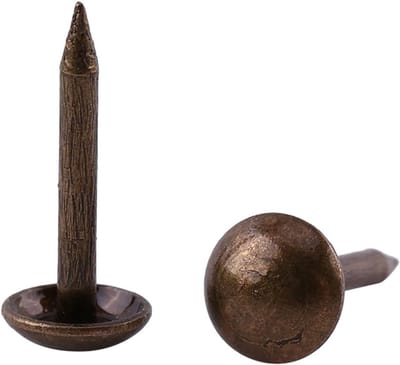 100 Stuks Vintage Bekledigingsnagels voor Meubels - Elegante Messing Tacks voor Sofa en Stoelen