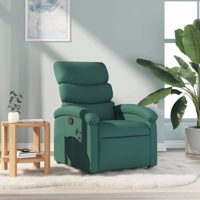 vidaXL - Fauteuil - verstelbaar - stof - donkergroen
