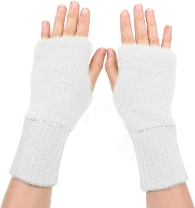 Vingerloze Handschoenen voor Dames, Schattige Pluche Polswarmers voor Winter, Ideaal voor Werk, Studeren en Buitensporten