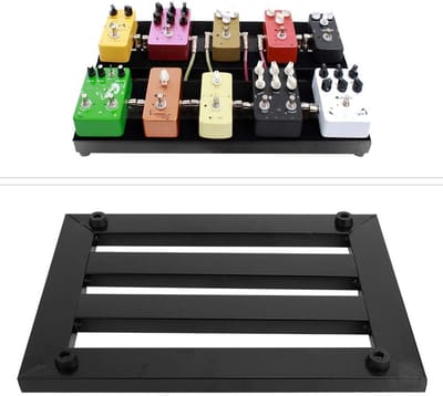 Dailygoods- Gitaarpedaal Zwart - Gitaarpedaalbord - Effect Houder - Ruimtebesparend - Hoogwaardig Metaal - Geschikt voor MOSKY C8 - Pedaalbord