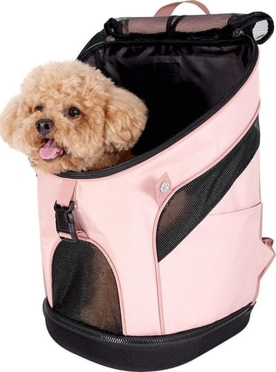 Ibiyaya – Ultralight Pro Backpack Carrier – Coral Pink - Rugtas voor kleine honden