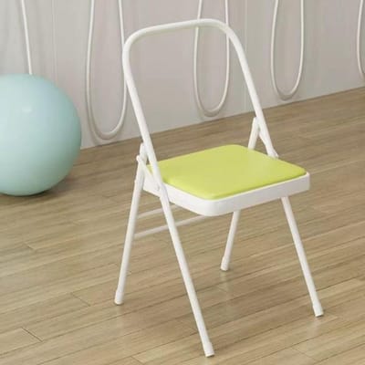 Yoga Stoel - Fitness Hulpmiddel - Houding Verbeteren - Versterkte Constructie - 45 cm Zithoogte - Groen