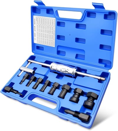 Professionele 12-delige Binnenlager Abzieher Set met Slaghamer en Verstelbare Spanklemmen voor Auto, Motor en Fiets (8-32 mm)