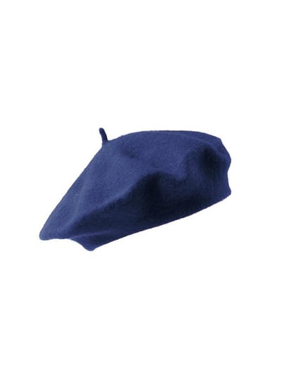 Baret 100% wol Van Peter Hahn blauw