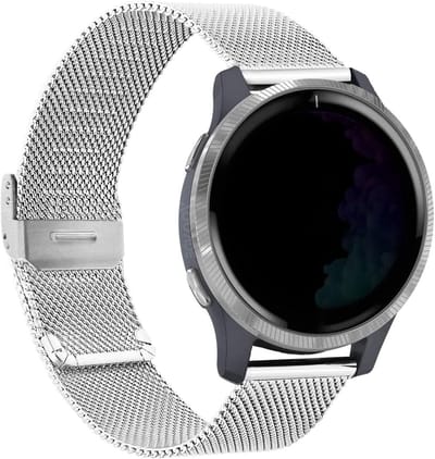 Stijlvolle RVS Mesh Horlogeband voor Garmin Venu Sq 2, Venu 2 Plus en Vivoactive 6 - 20mm Vervangband voor Forerunner 570 en Approach S50, Perfecte Pasvorm en Duurzaam Design