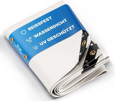 Premium Afdekzeil - Waterdicht PVC Doek - Bescherming Buiten - UV Bestendig 650g/m² - 500x900cm 45m² - Wit