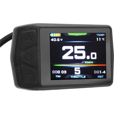 Écran LCD pour Trottinette Électrique Écran LCD Rétroéclairé Clair pour Vélo Électrique avec Port de Charge USB