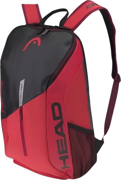 CarryQuest® - Tennistas - Tennisracket - Ruime Capaciteit - Schoencompartiment - Tennis Rugzak - Pickleball - Squash - Padel - Tennistas - Rood