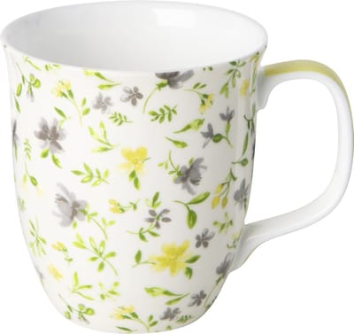 IHR - Mok 375 ml - Fleurs yellow grey