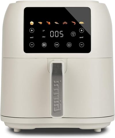 Heteluchtfriteuse - Airfryer XXL - Gezond Koken - Digitaal display - 8 Liter - Matgrijs