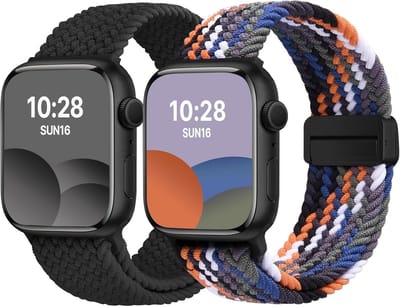 Elegante Gevlochten Nylon Horlogeband voor Apple Watch 38 mm tot 46 mm met Magnetische Sluiting en Comfortabele Pasvorm